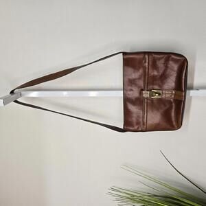 Vintage Brown Leather Shoulder Bag‎ by Etienne Aigner